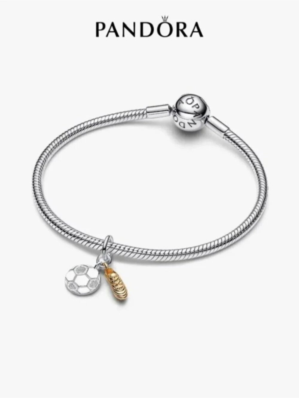 Pandora Soccer Shoe Double Dangle Charm
